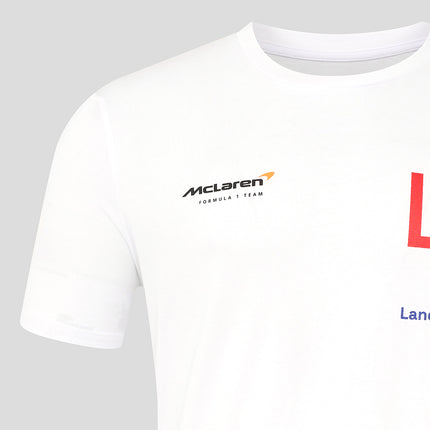 McLaren F1 Lando Norris 2025 Silverstone Win White T-Shirt