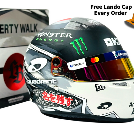 McLaren F1 Lando Norris 2025 Quadrant x Liberty Walk 1/2 Scale Mini Helmet
