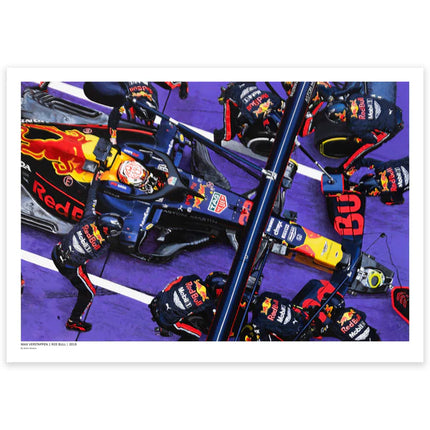 Red Bull Racing F1 Max Verstappen 2019 Pitstop Artwork
