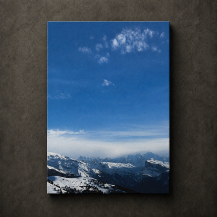 Above the Peaks Snow Mountain Canvas Wall Art