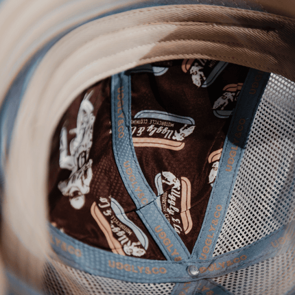 Dusty Blue Flat Track Trucker Hat
