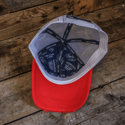 Blue & Red Diamond Trucker Hat