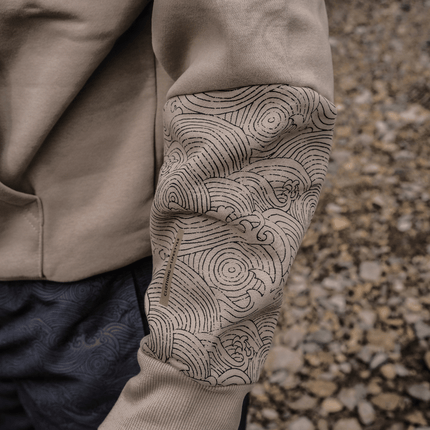 Beige Surf Diamond Hoodie