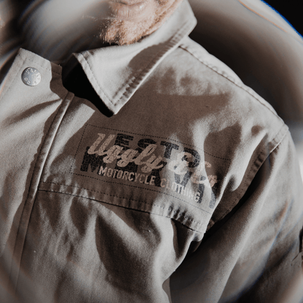 Grey Flattrack Moto Shacket