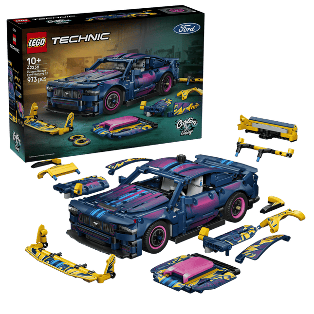 Custom Garage Ford Mustang GT Car LEGO Technic