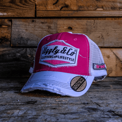 Pink & White Diamond Trucker Hat x Bradley Ray #28