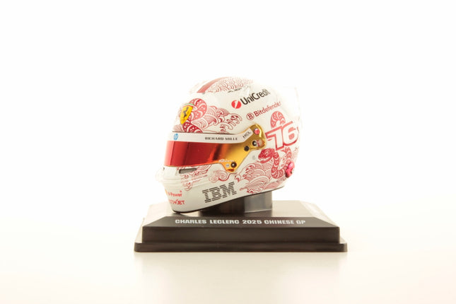 Scuderia Ferrari F1 Official Charles Leclerc Chinese GP 2025 1/5 Scale Mini Helmet