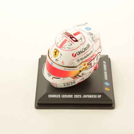 Scuderia Ferrari F1 Official Charles Leclerc Japanese GP 2025 1/5 Scale Mini Helmet