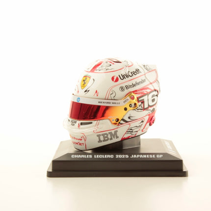 Scuderia Ferrari F1 Official Charles Leclerc Japanese GP 2025 1/5 Scale Mini Helmet