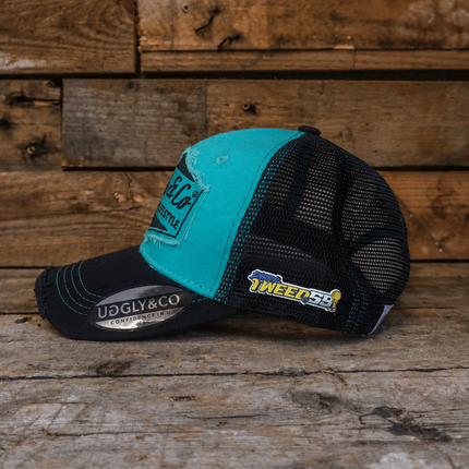 Turquoise & Black Diamond Cap