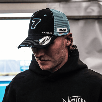 Official Davey Todd Merchandise Trucker Hat - Black & Blue