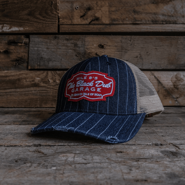 Pinstripe Denim Garage Trucker Hat