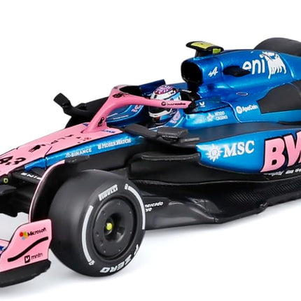 Bburago 1:43 Scale Alpine F1 Team A525 F1 Car 2025 #43 Franco Colapinto – Die‑Cast Model with Helmet