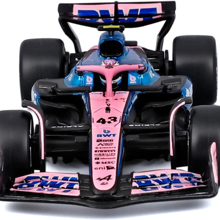 Bburago 1:43 Scale Alpine F1 Team A525 F1 Car 2025 #43 Franco Colapinto – Die‑Cast Model with Helmet