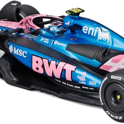 Bburago 1:43 Scale Alpine F1 Team A525 F1 Car 2025 #43 Franco Colapinto – Die‑Cast Model with Helmet