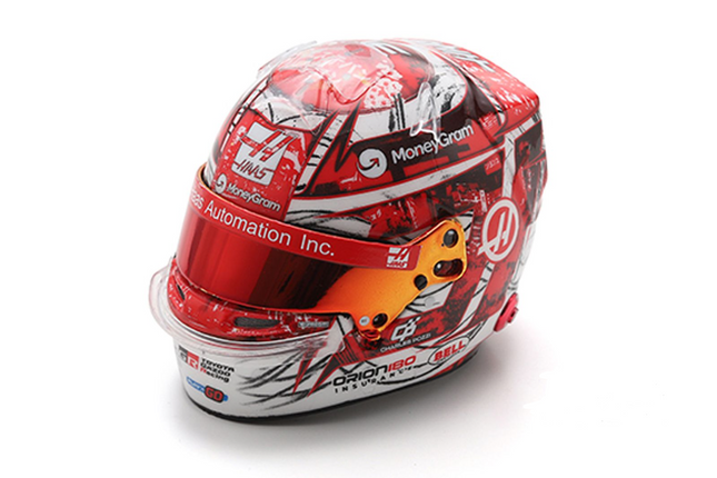 Haas F1 Team Spark Model Esteban Ocon Japanese GP 1/5 Scale Mini Helmet 2025
