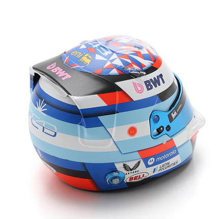 Alpine F1 Team Spark Model Franco Colapinto Silverstone GP 1/5 Scale Mini Helmet 2025