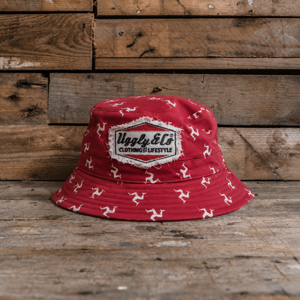 Isle of Man Flag Diamond Bucket Hat