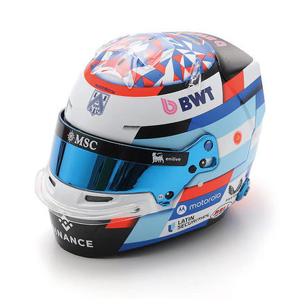 Alpine F1 Team Spark Model Franco Colapinto Silverstone GP 1/5 Scale Mini Helmet 2025