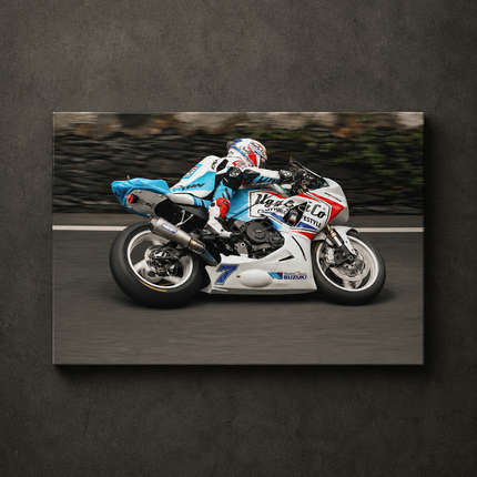 Josh Brookes Uggly & Co TT Panning Shot Canvas Wall Art