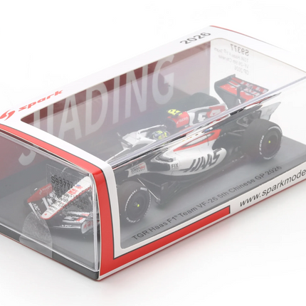 Haas F1 Team Spark Model Oliver Bearman China GP 1/43 Scale Model Car 2026