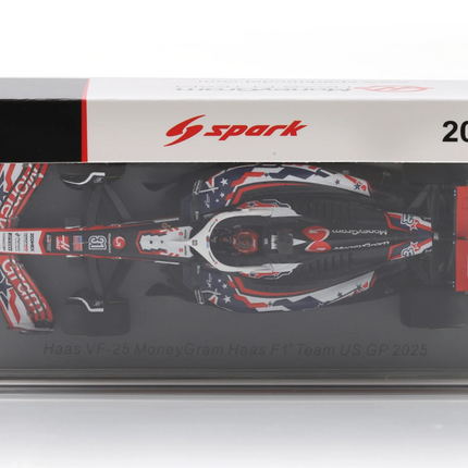Haas F1 Team Spark Model Esteban Ocon USA GP 1/43 Scale Model Car 2025