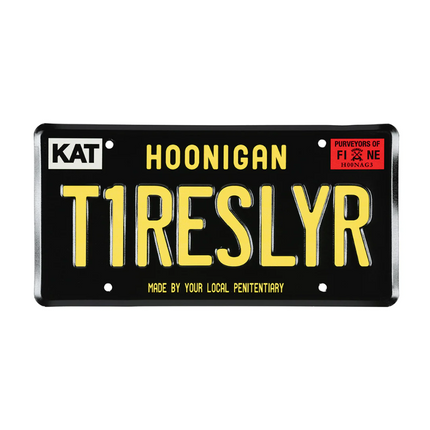 Hoonigan Tire Slayer Metal License Plate