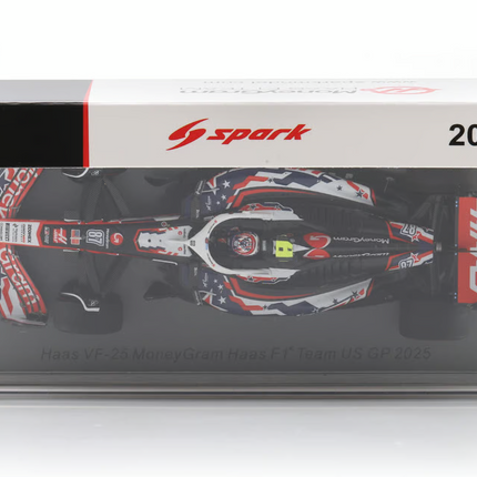 Haas F1 Team Spark Model Oliver Bearman USA GP 1/43 Scale Model Car 2025
