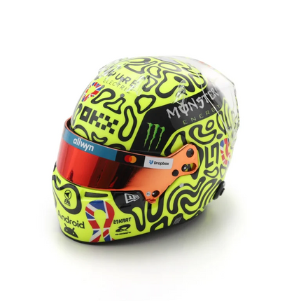 McLaren F1 Spark Model Lando Norris Silverstone GP 2025 1/5 Scale Mini Helmet