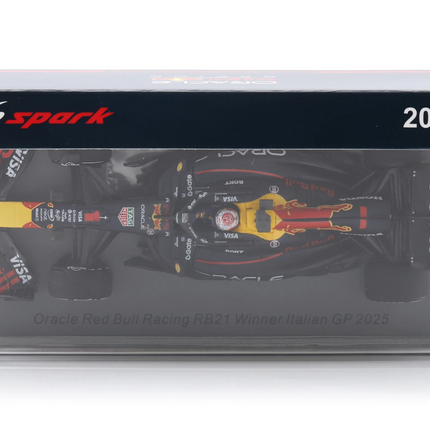 Red Bull Racing F1 Team Spark Model Max Verstappen Italian GP 1/43 Scale Model Car 2025