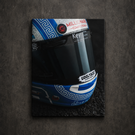 Marcus Simpson Uggly & Co Racing Helmet Canvas Wall Art