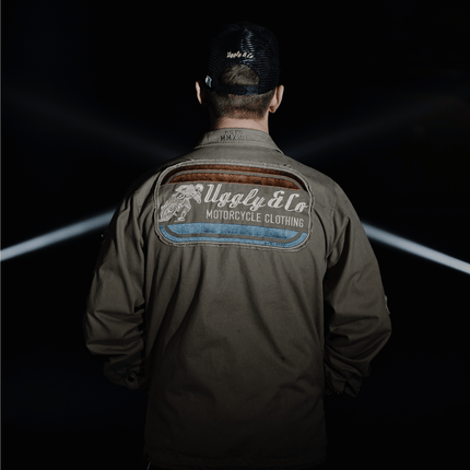 Green Flattrack Moto Shacket