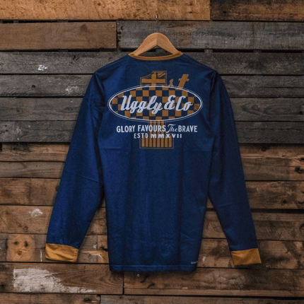 No.1 Blue Vintage Motocross Jersey