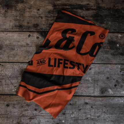 Orange & Black Diamond, Motorcycle Bandana