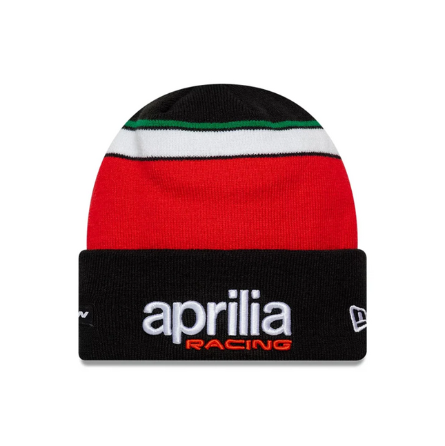 Aprilia Racing New Era Stripe Cuff Knit Beanie Hat 2026