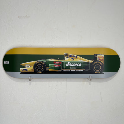 Benetton F1 Michael Schumacher Skateboard Deck Wall Display