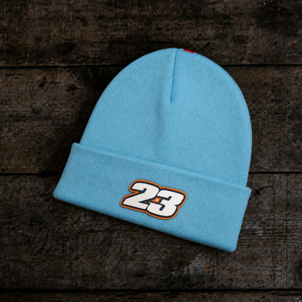 Retro Diamond Light Blue & Orange Beanie
