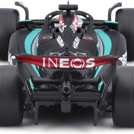 Bburago F1 Formula 1 MERCEDES AMG W15 (2024) WITH HELMET- RUSSELL - 1:43 Scale - Incredibly Detailed Die-Cast Replica Collectible Race Car Model