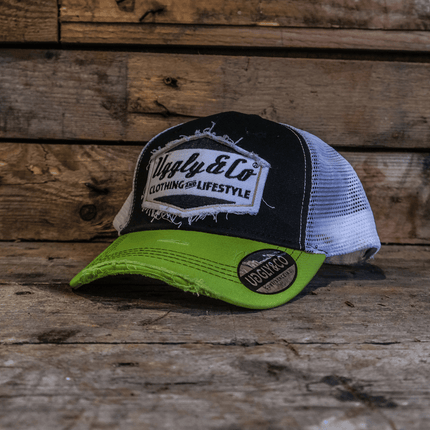 Yellow & White Diamond Trucker Hat