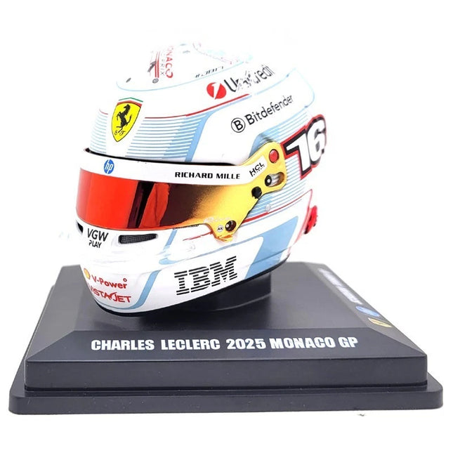 Scuderia Ferrari F1 Team Looksmart Charles Leclerc Monaco GP 1/5 Mini Helmet 2025
