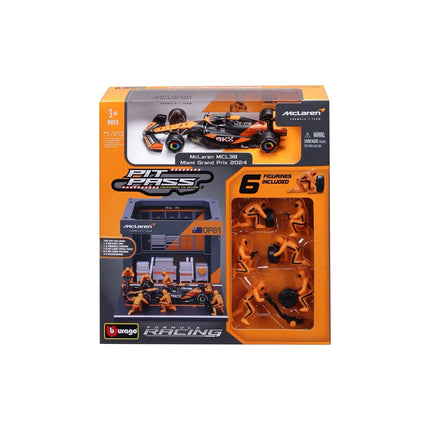 McLaren F1 Team Oscar Piastri Burago Pit Pass Diorama Model Car