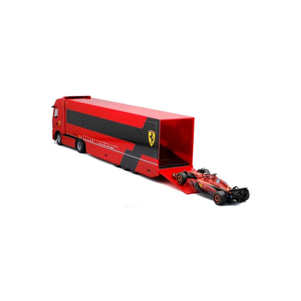 Ferrari F1 Team Burago Charles Leclerc Truck Car Transporter 1/43 Scale