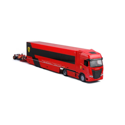 Ferrari F1 Team Burago Charles Leclerc Truck Car Transporter 1/43 Scale