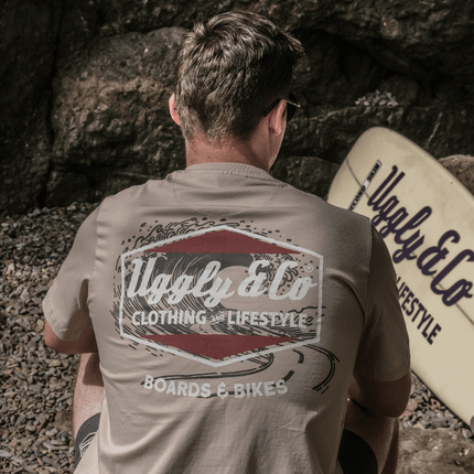 Beige Surf Diamond Tee
