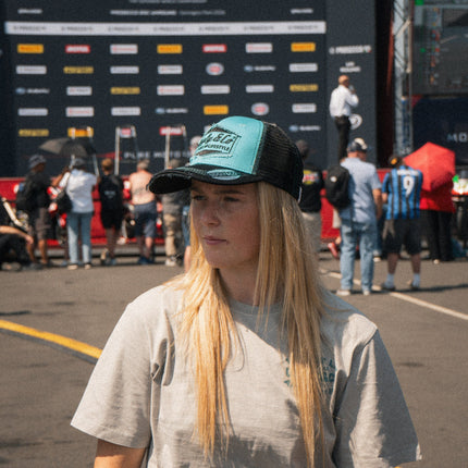 Turquoise & Black Diamond Cap