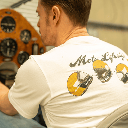 White U&C Helmet Tee