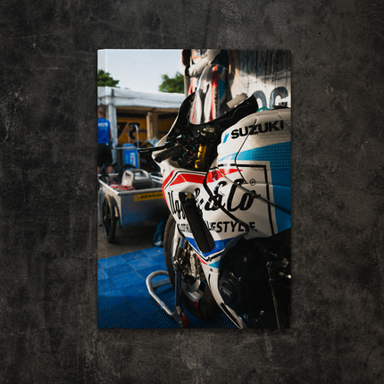 Uggly & Co TT Bike Garage Close Up Canvas Wall Art