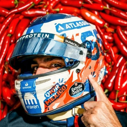 Pre Order Williams F1 Team Spark Model Carlos Sainz Mexico GP 1/5 Mini Helmet 2025