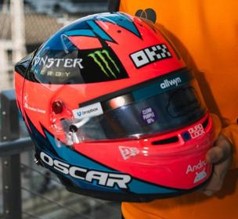 Pre Order McLaren F1 Team Spark Model Oscar Piastri Las Vegas GP 1/5 Mini Helmet 2025