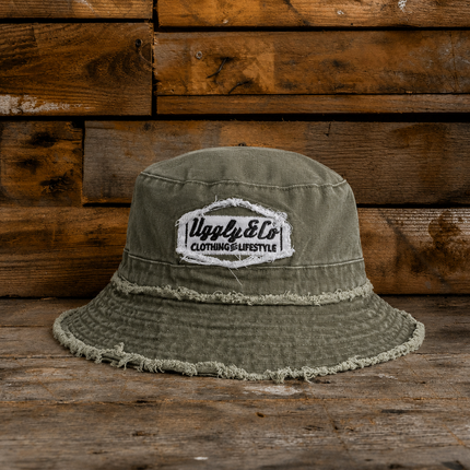 Green Diamond Acid Wash Bucket Hat
